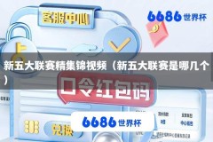 新五大联赛精集锦视频（新五大联赛是哪几个）