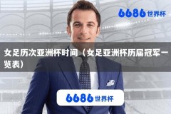 女足历次亚洲杯时间（女足亚洲杯历届冠军一览表）